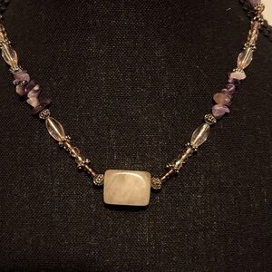 Amethyst and Crystal Beaded Necklace